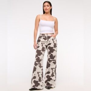 Abercrombie & Fitch Print Wide-Leg Pants